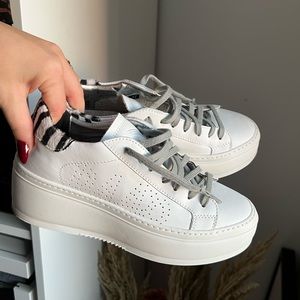 Beautiful leather white sneakers